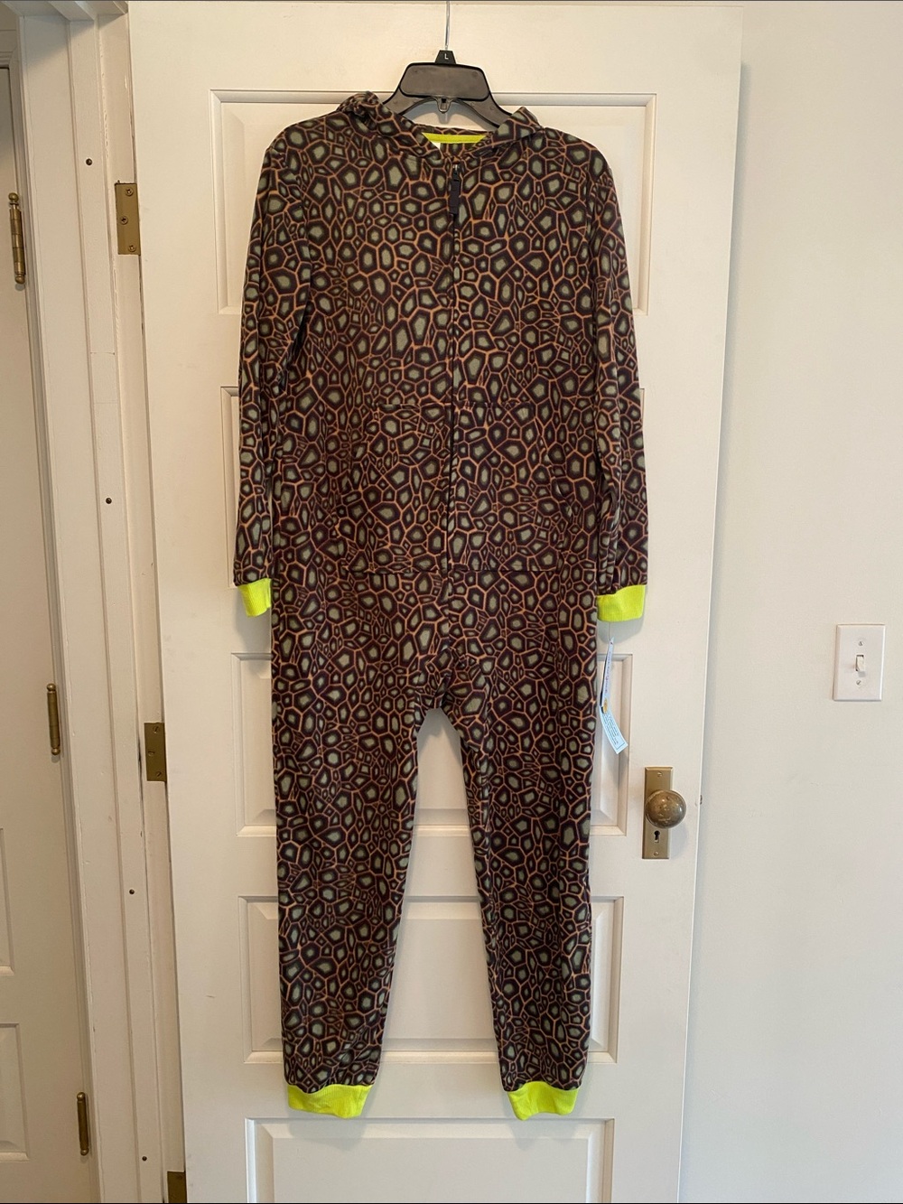Dino print pajama onesie